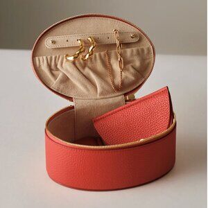 NWT Cuyana Large Jewelry Case in Dark Coral